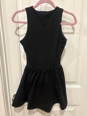 Black Sleeveless Midi Skater Dress - Unbranded